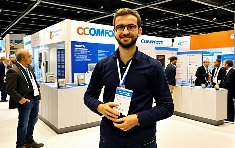 **

Prompt: A bustling "Mostra Convegno Expocomfort (MCE)" trade show in Milan, Italy. Focus on a young, enthusiastic electrical engineer in attendance, surrounded by cutting-edge HVAC, renewable energy, and energy efficiency exhibits. The atmosphere is vibrant and full of networking opportunities.

**