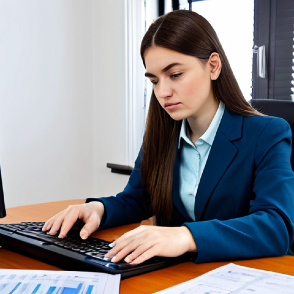 Planning & Budgeting**
A young professional, fully clothed in modest business attire, sitting at a desk covered in financial documents and textbooks. She's working on a budget spreadsheet on her laptop. The background is a cozy home office with bookshelves. Focus on determination and financial literacy. Safe for work, appropriate content, professional, perfect anatomy, natural proportions, well-formed hands, proper finger count.
**