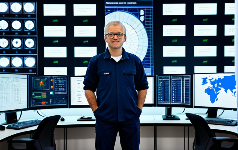 **
A professional electrical engineer, fully clothed in appropriate attire, standing in a modern building control room, surrounded by screens displaying building automation data, perfect anatomy, correct proportions, natural pose, safe for work, appropriate content, family-friendly, professional setting, modest attire.
**