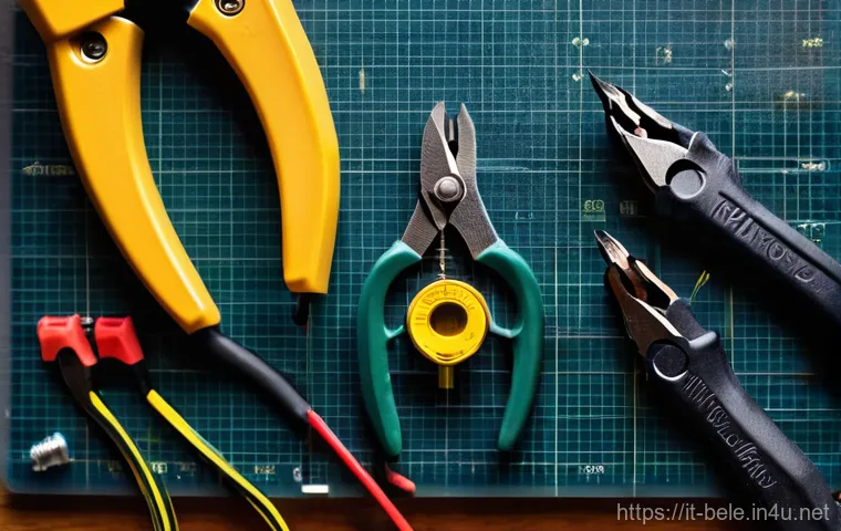 건축전기설비기사 실기 장비 사용법 - **Prompt:** A focused, professional electrician, aged around 40-50, with short, neat hair, is meticu...