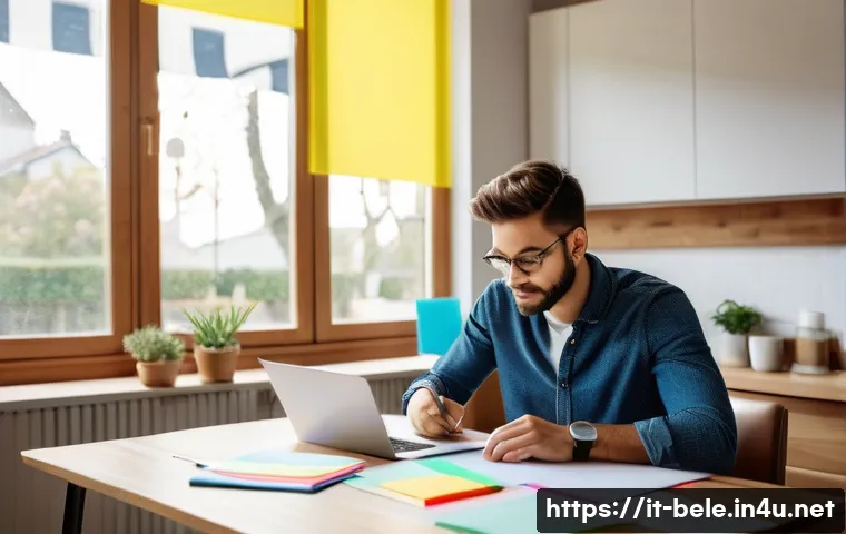 건축전기설비기사 시험 대비 암기 노하우 - A focused Italian student sitting at a tidy desk in a modern home study room, organizing a flexible ...