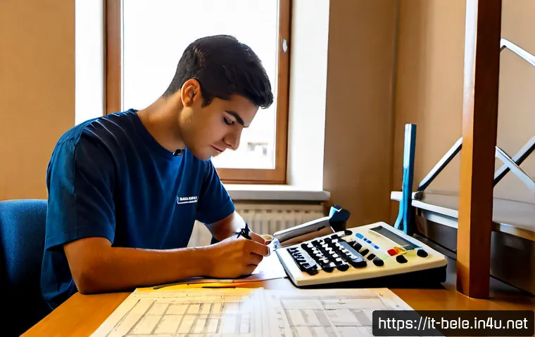 Home 17 건축전기설비기사 과목별 예상 출제 범위 - Photorealistic Italian electrical engineering student studying for a professional building-services ...